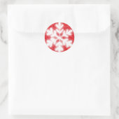 Sticker Rond Frosty red North Pole snowflakes | sparklinw (Sac)