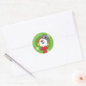 Sticker Rond Frosty the Snowman™ | Crème Frosty Holiday (Enveloppe)