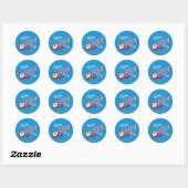 Sticker Rond Frosty the Snowman™ | Joyeux Jolly Fun (Feuille)