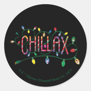 Sticker Rond Frosty the Snowman™   Lumières de vacances "Chilla