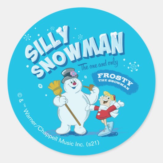 Sticker Rond Frosty the Snowman™ | "Silly Snowman" (Devant)