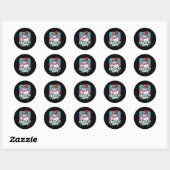 Sticker Rond Frosty Vibes 67 Snowman Christmas (Feuille)
