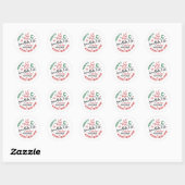 Sticker Rond Frosty's Snowflake Cafe Hot Cocoa and Co (Feuille)