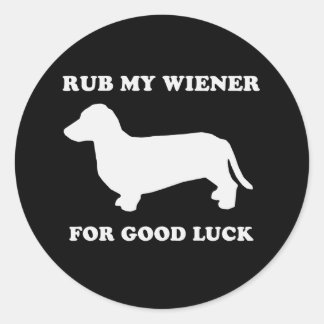 Sticker Rond Frottez mon éplucheur pour la chance