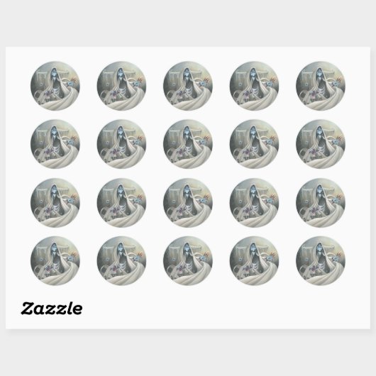 Sticker Rond Frozen Horror (Feuille)