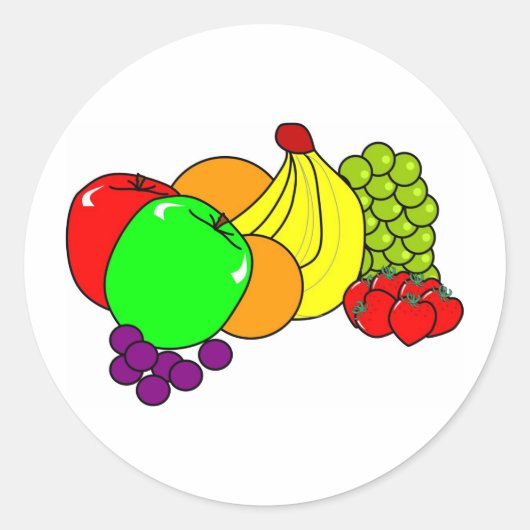 Sticker Rond Fruit (Devant)