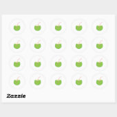 Sticker Rond Fruit à la noix de coco (Feuille)
