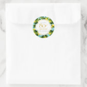 Sticker Rond Fruit aux citrons Fruits aux citrons Fête d'annive (Sac)