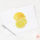 Sticker Rond Fruit citron (Enveloppe)