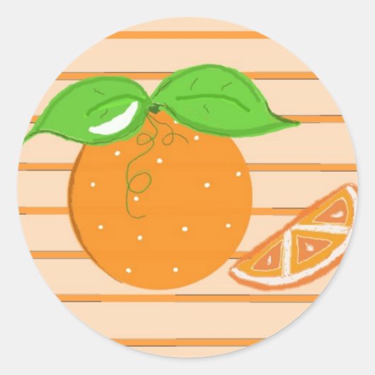 Sticker Rond Fruit Citron (Devant)