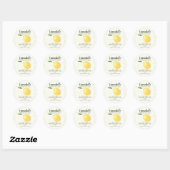 Sticker Rond Fruit citron | Amitié Hello Funny (Feuille)