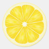 Sticker Rond Fruit Citrus jaune (Devant)