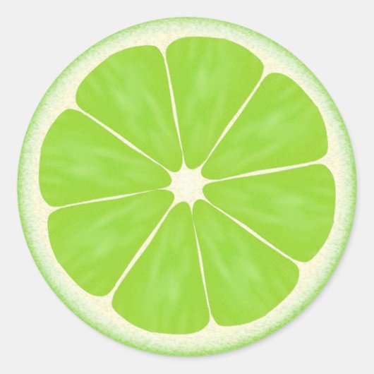 Sticker Rond Fruit d'agrumes de citron vert (Devant)