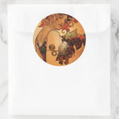 Sticker Rond Fruit d'Alphonse Mucha (Sac)