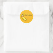 Sticker Rond Fruit de banane amusant (Sac)