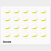 Sticker Rond fruit de banane jaune (Feuille)