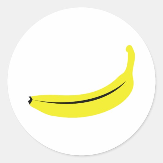 Sticker Rond fruit de banane jaune (Devant)