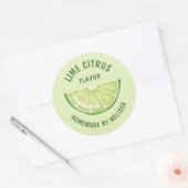 Sticker Rond Fruit de chaux tranche sur mesure produit maison s (Enveloppe)