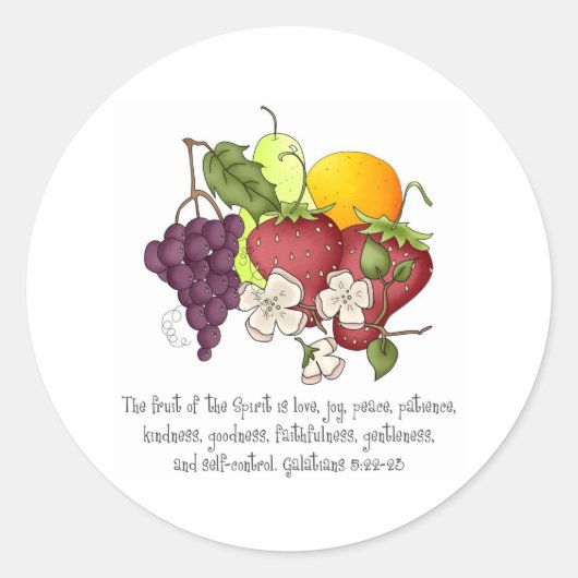 Sticker Rond Fruit de l'Esprit (Devant)