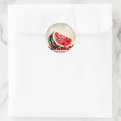 Sticker Rond Fruit de pastèque tropicale (Sac)