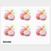 Sticker Rond Fruit dragon (Feuille)