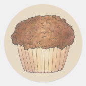 Sticker Rond Fruit Fraîche Croustillant Muffin Vente de pain Fo (Devant)