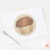 Sticker Rond Fruit Fraîche Croustillant Muffin Vente de pain Fo (Enveloppe)