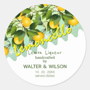 Sticker Rond Fruit Lemoncello Lemon
