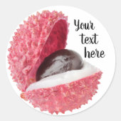 Sticker Rond Fruit Lichee (Devant)
