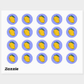 Sticker Rond Fruit Mange À La Main (Feuille)
