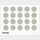 Sticker Rond Fruit motif transparent | motif de surface de frui (Feuille)