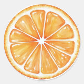 Sticker Rond Fruit orange (Devant)