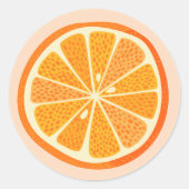 Sticker Rond Fruit Orange Citron (Devant)