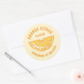 Sticker Rond Fruit Orange Slice sur mesure Saveur produit maiso (Enveloppe)