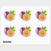 Sticker Rond Fruit passion (Feuille)