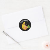 Sticker Rond Fruit Punch Drôle Boisson Pun Dark BG (Enveloppe)