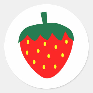 Sticker Rond Fruit rouge Fruit Ferme de baies Produits d'été