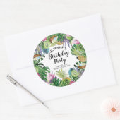 Sticker Rond Fruit tropical | Soirée d'été verdoyante (Enveloppe)