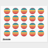 Sticker Rond Fruit Tropical Tonal Stripes (Feuille)