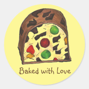 Sticker Rond Fruitcake Fruit Fruit Fruit Fruit Fruit Fruit Frui