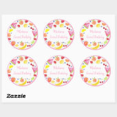 Sticker Rond Fruits à deux tti Deuxième anniversaire (Feuille)