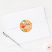 Sticker Rond Fruits de citron aquarelle Fête de mariage  (Enveloppe)