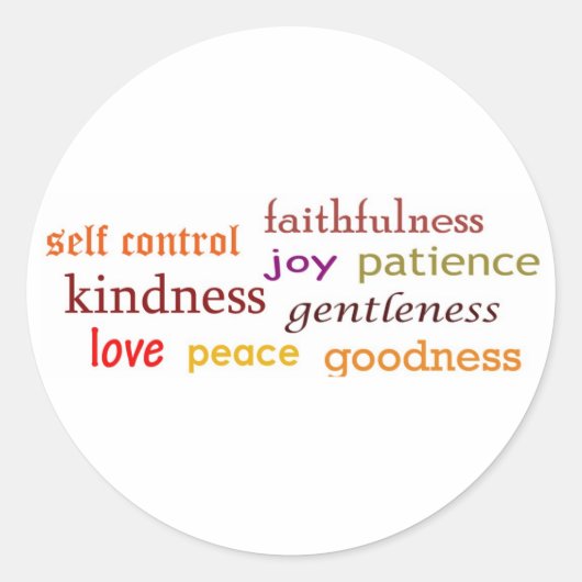 Sticker Rond Fruits de l'Esprit (Devant)