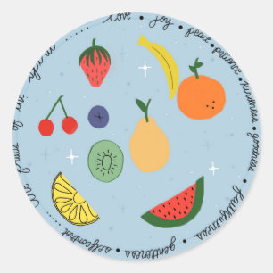 Sticker Rond Fruits de l'esprit