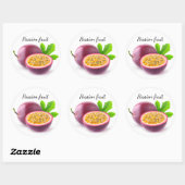 Sticker Rond Fruits de passion (Feuille)