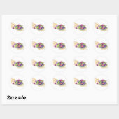 Sticker Rond Fruits encore en vie (Feuille)