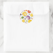 Sticker Rond Fruits et légumes (Sac)