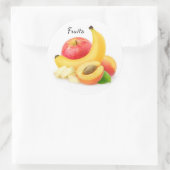 Sticker Rond Fruits frais (Sac)