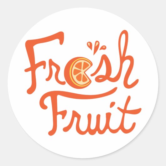 Sticker Rond Fruits frais (Devant)
