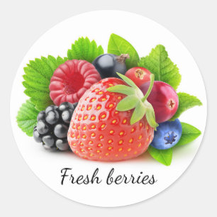 Sticker Rond Fruits frais